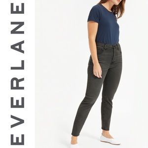 EVERLANE high rise slim straight stretch jean